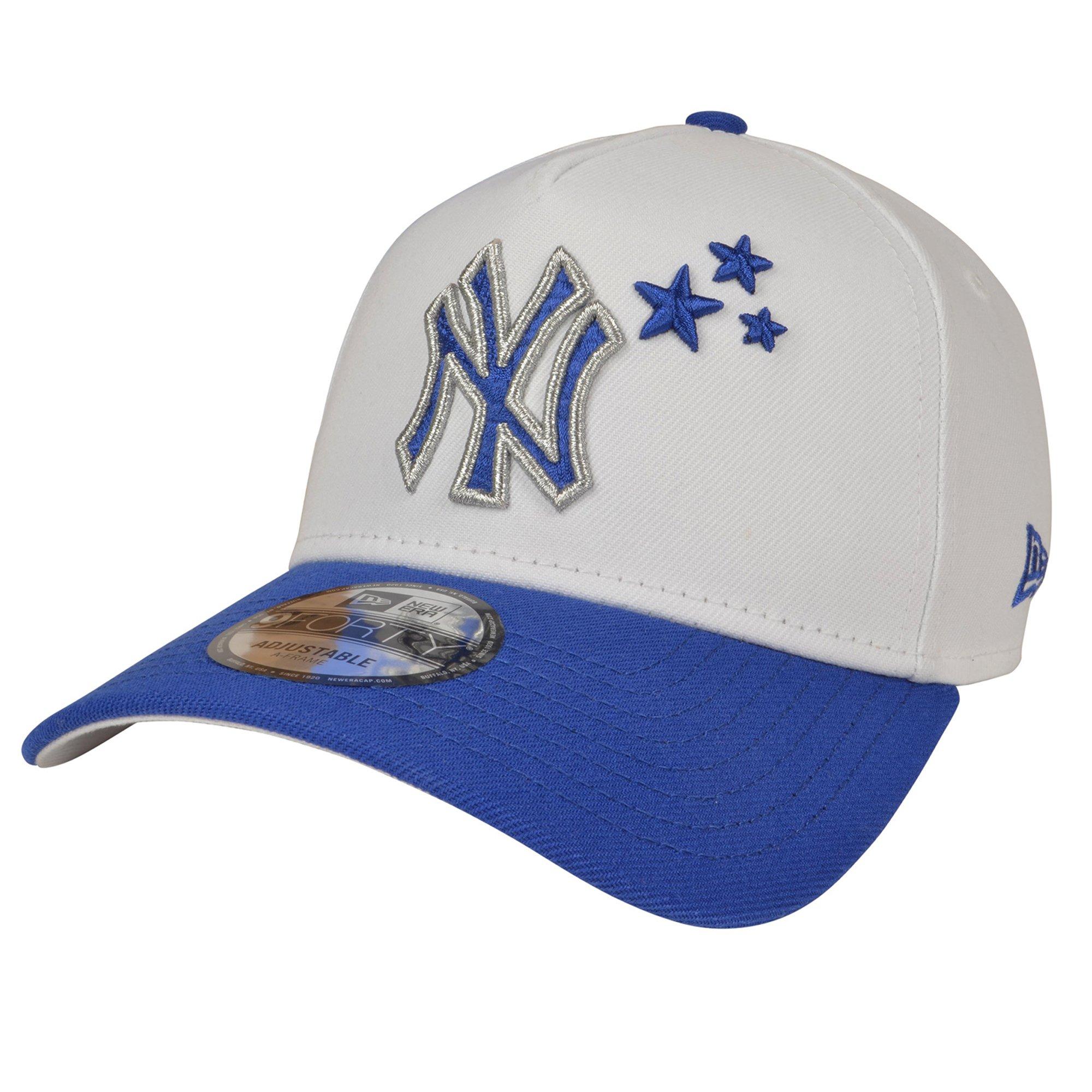 New Era New York Yankees 9FORTY A-Frame Stars Snapback Hat - White/Royal - WHITE/ROYAL